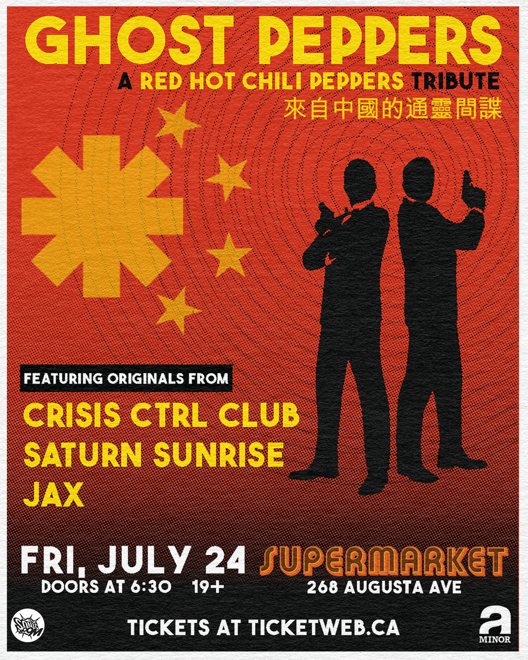 “Ghost Peppers” presents a tribute to the Red Hot Chili Peppers w/ guests Crisis CTRL Club, Saturn Sunrise &amp; Jax