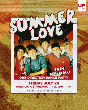 Summer Love: One Direction 16th Anniversary Dance Party at Hard Luck – Jul 24 2026